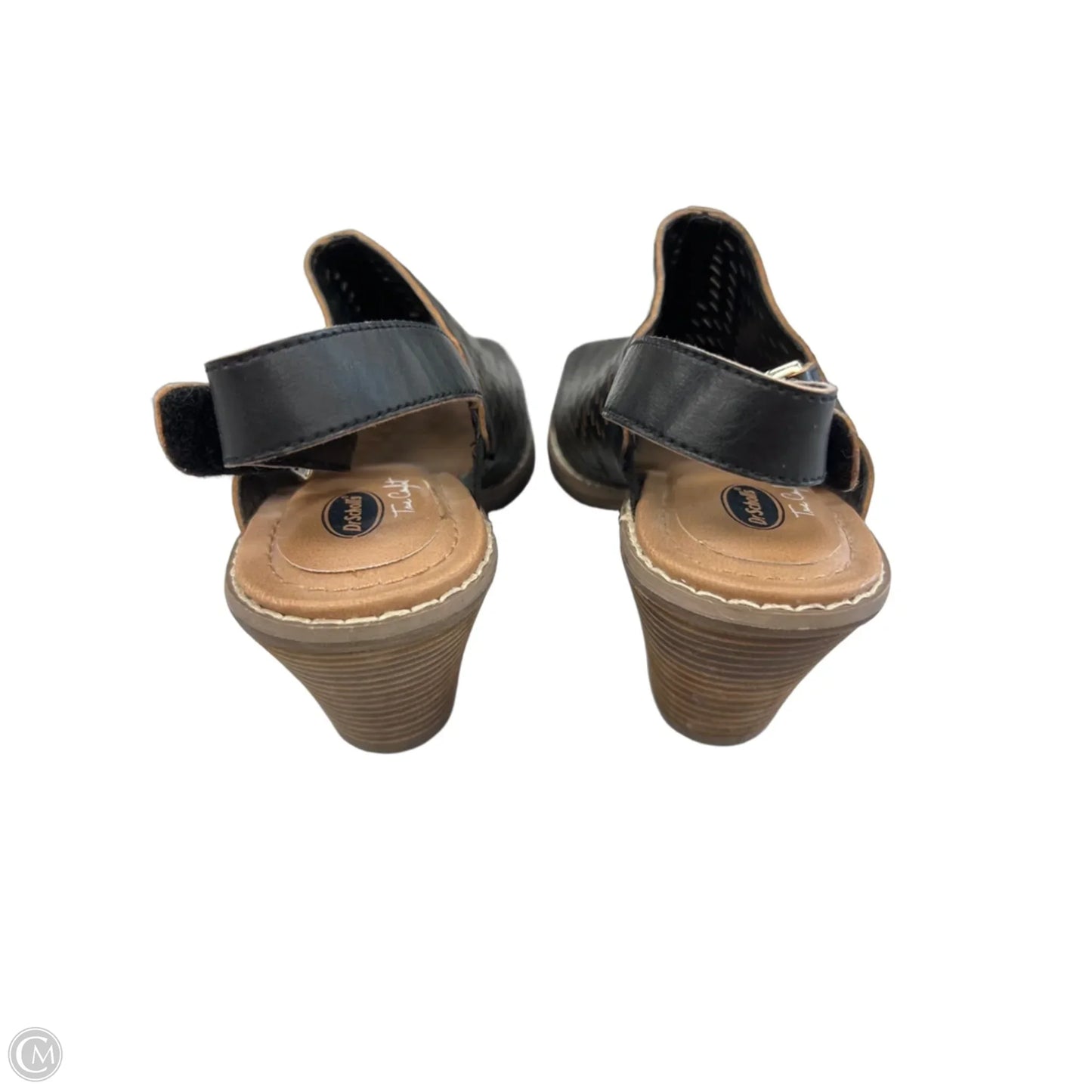 Shoes Heels Block By Dr Scholls In Black & Brown, Size: 7.5