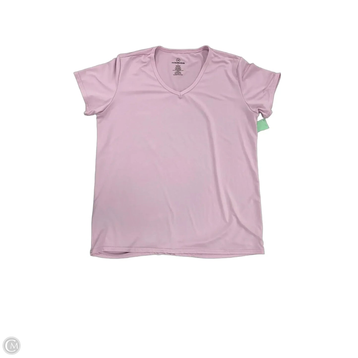 Athletic Top Short Sleeve By Cme In Pink, Size: L