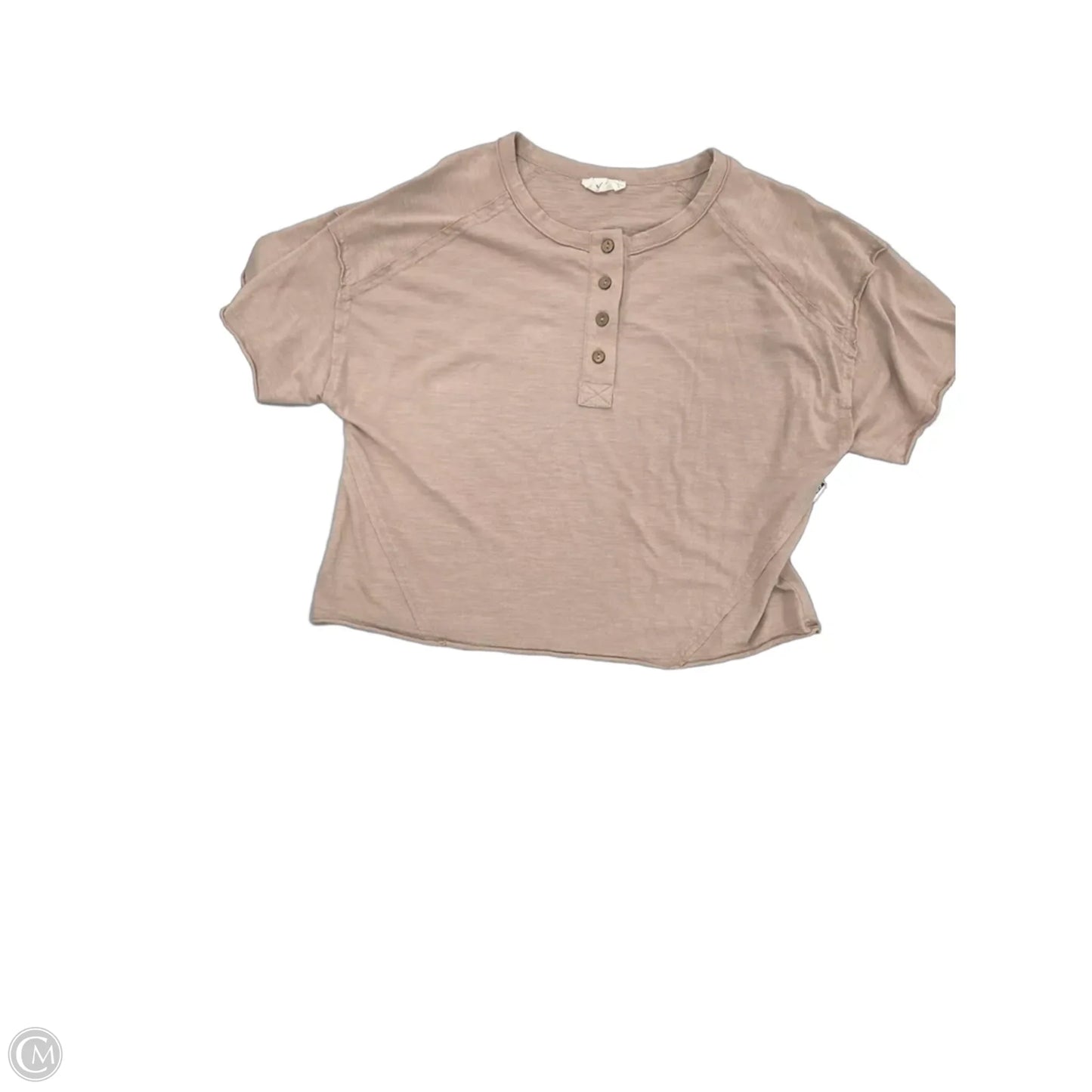 Top Short Sleeve By New In In Tan, Size: L
