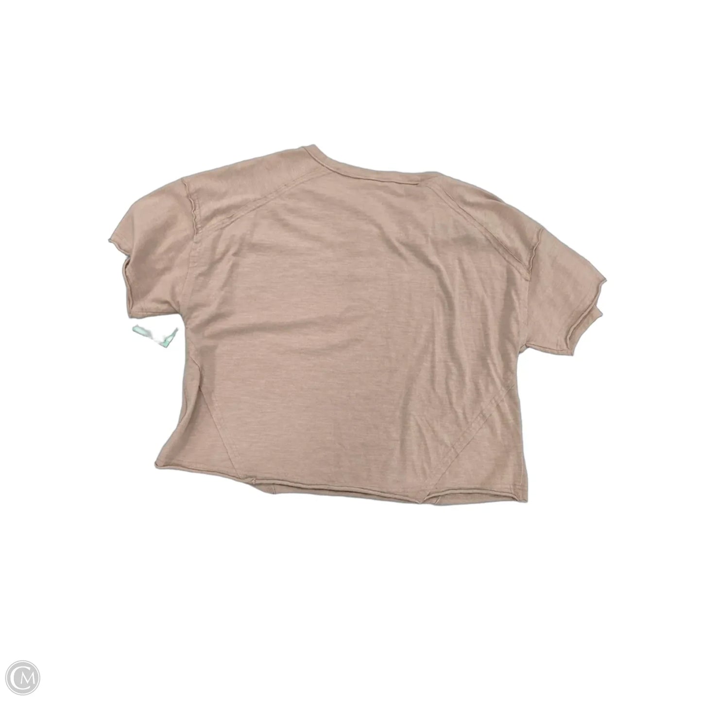 Top Short Sleeve By New In In Tan, Size: L