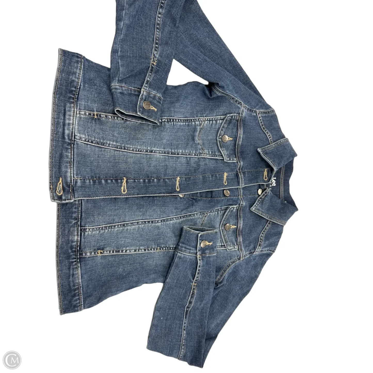 Jacket Denim By Lee In Blue Denim, Size: S