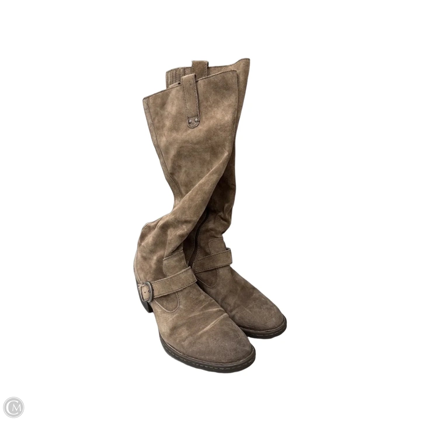 Boots Mid-calf Heels By Born In Tan, Size: 9.5