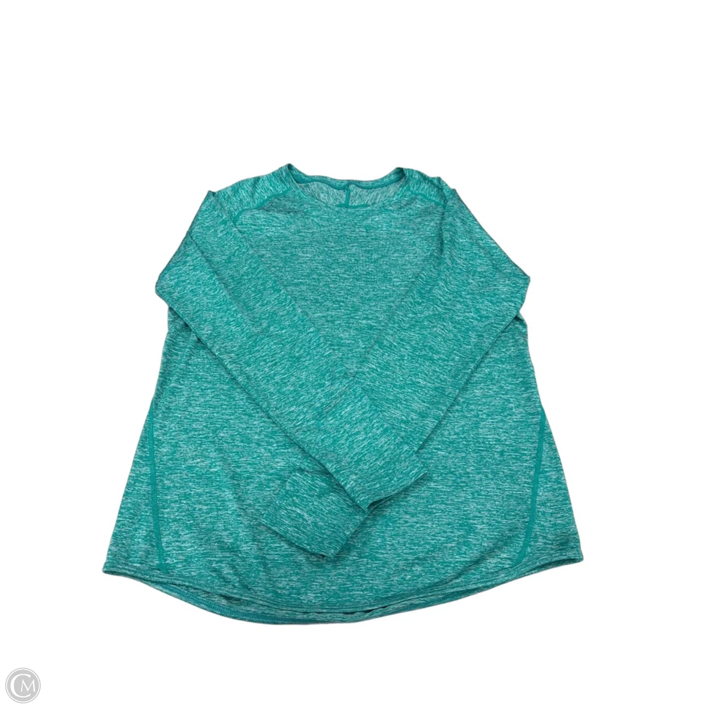 Athletic Top Long Sleeve Crewneck By Cme In Teal, Size: L
