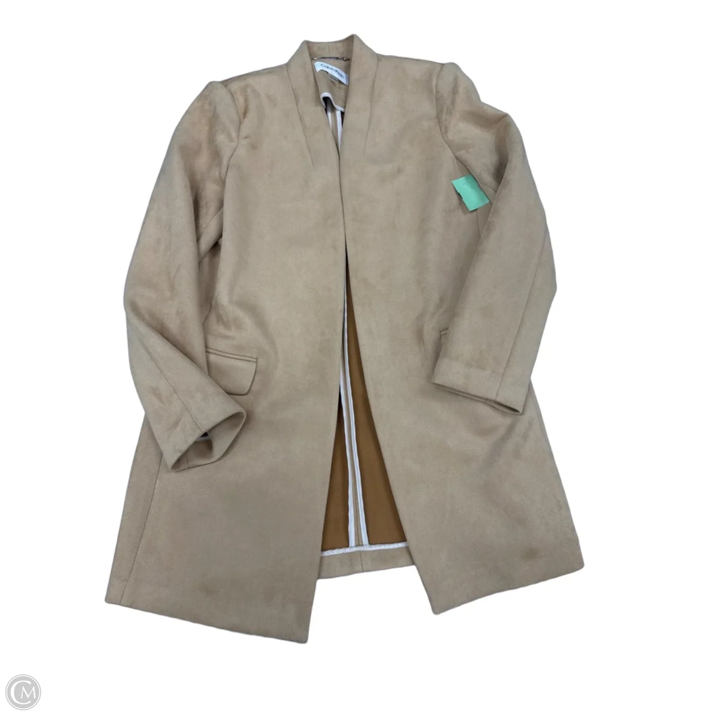 Blazer By Calvin Klein In Tan, Size: M