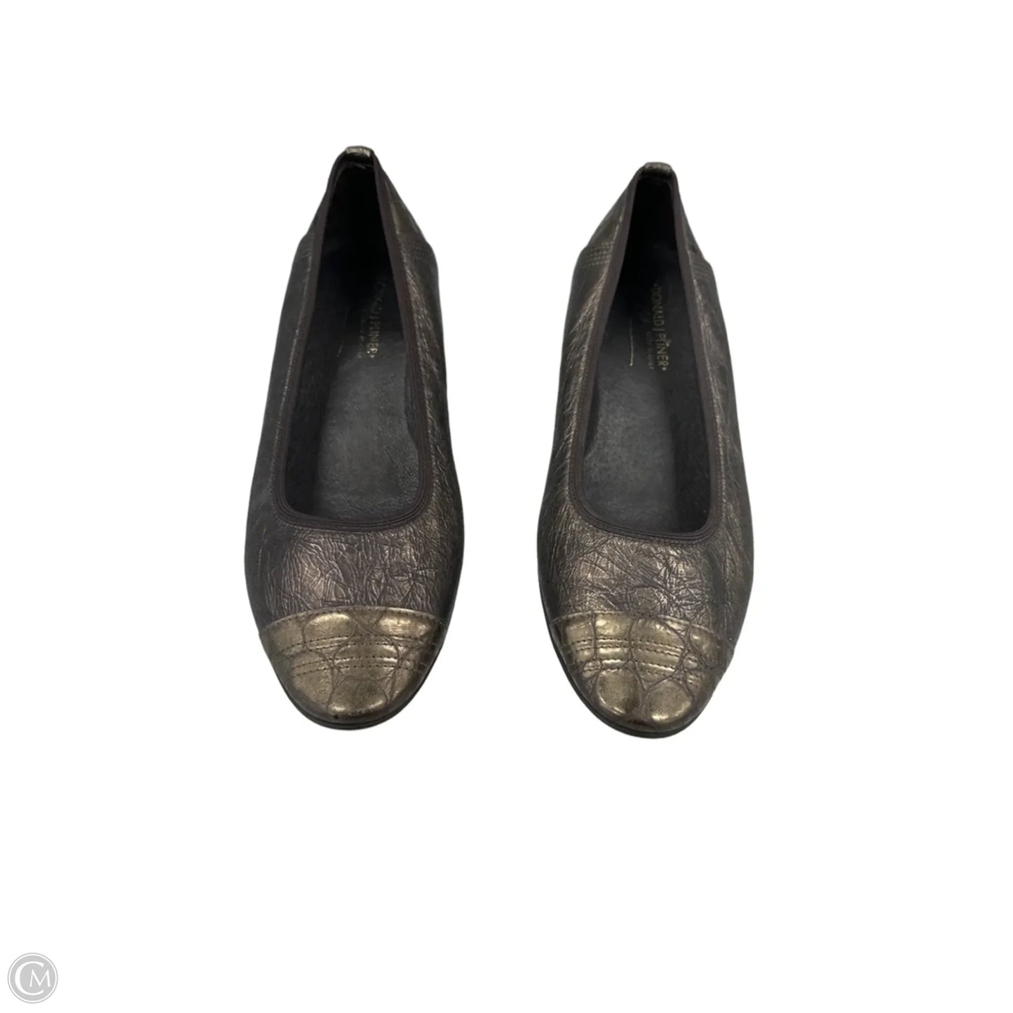 Shoes Flats By Donald Pliner In Black & Gold, Size: 7.5