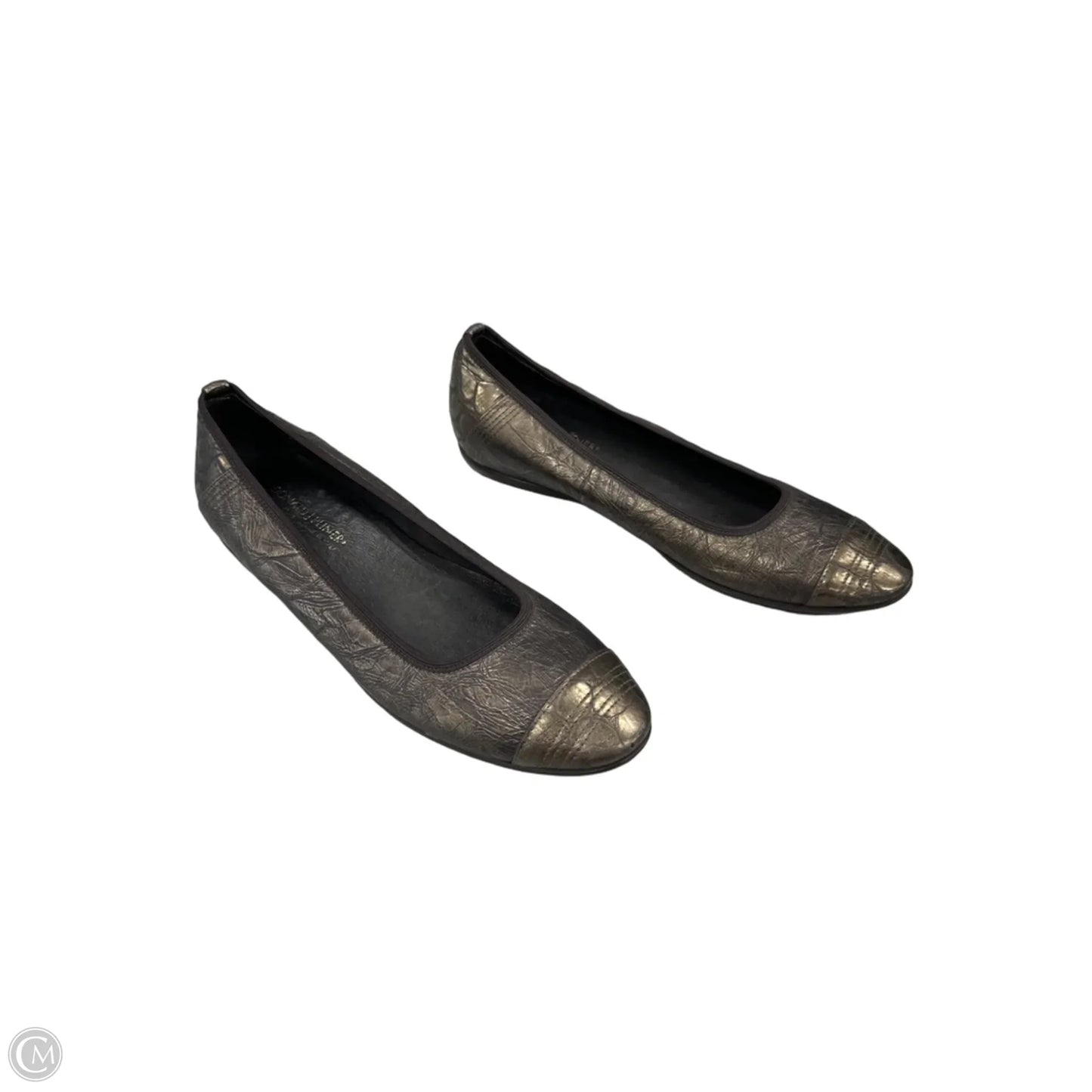 Shoes Flats By Donald Pliner In Black & Gold, Size: 7.5