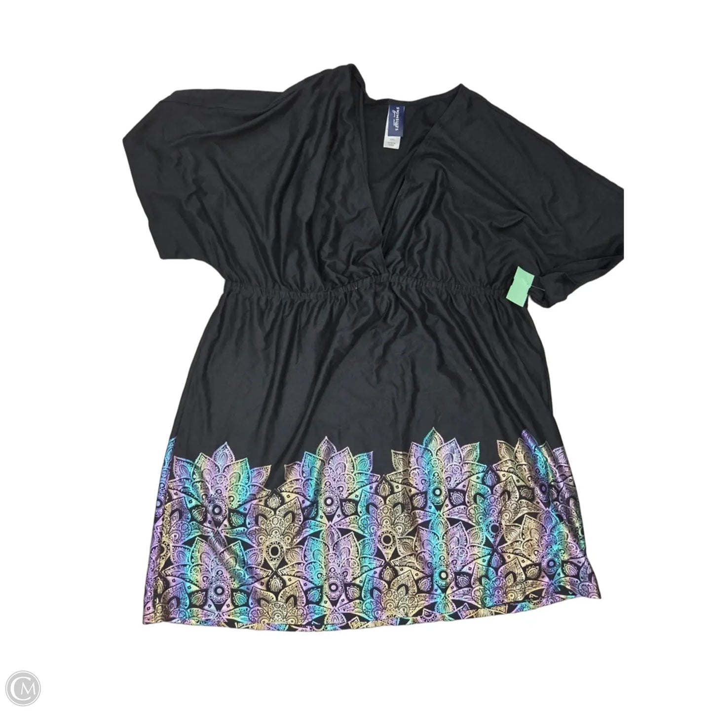 Swimwear Cover-up By Cme In Black, Size: 3x