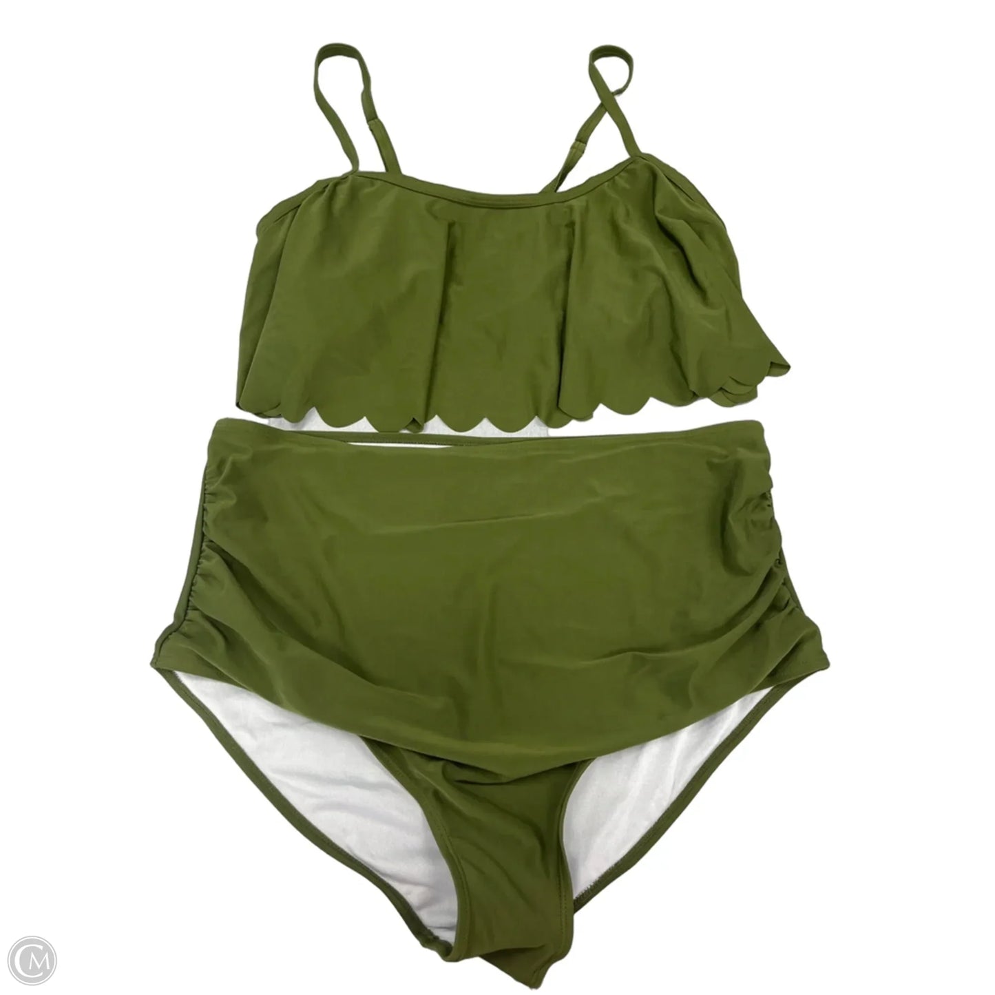 Swimsuit 2pc By Cme In Green, Size: 3x