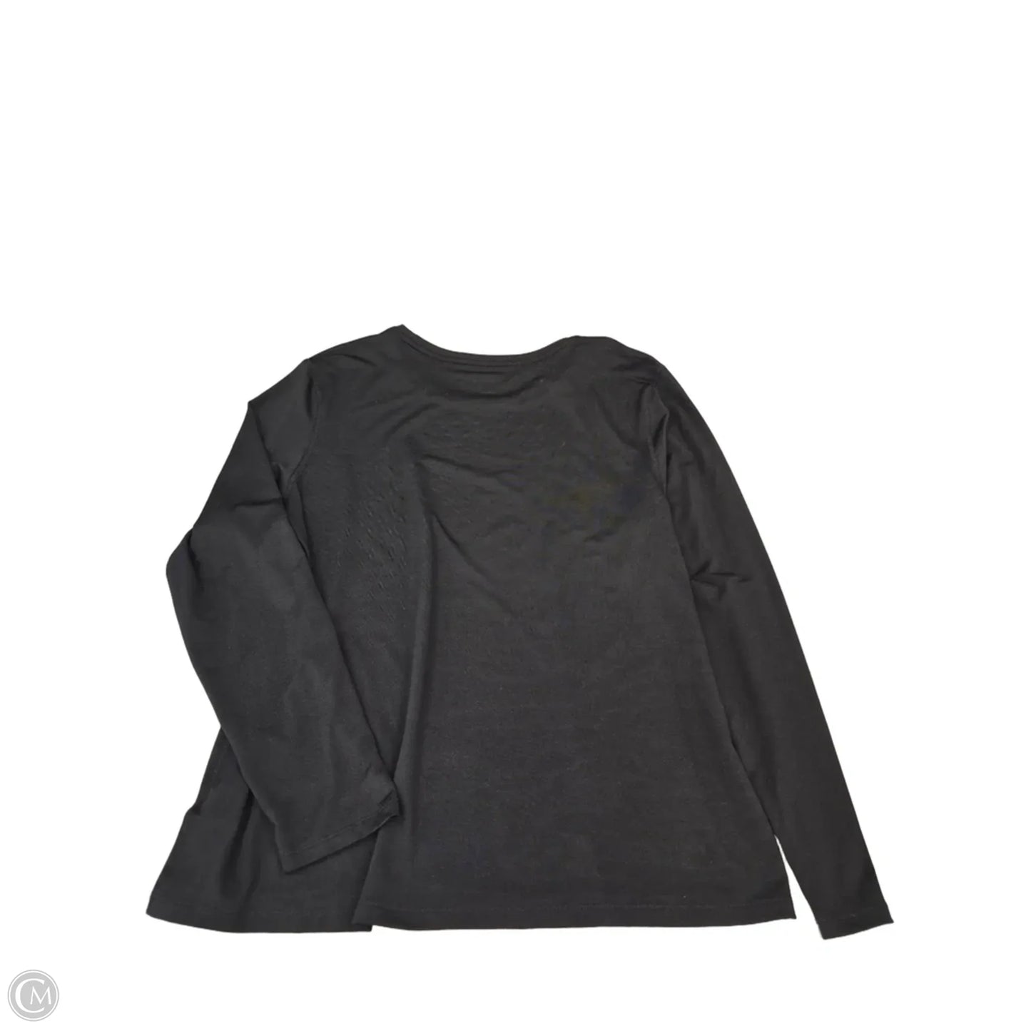Athletic Top Long Sleeve Collar By Athletic Works In Black, Size: Xxl