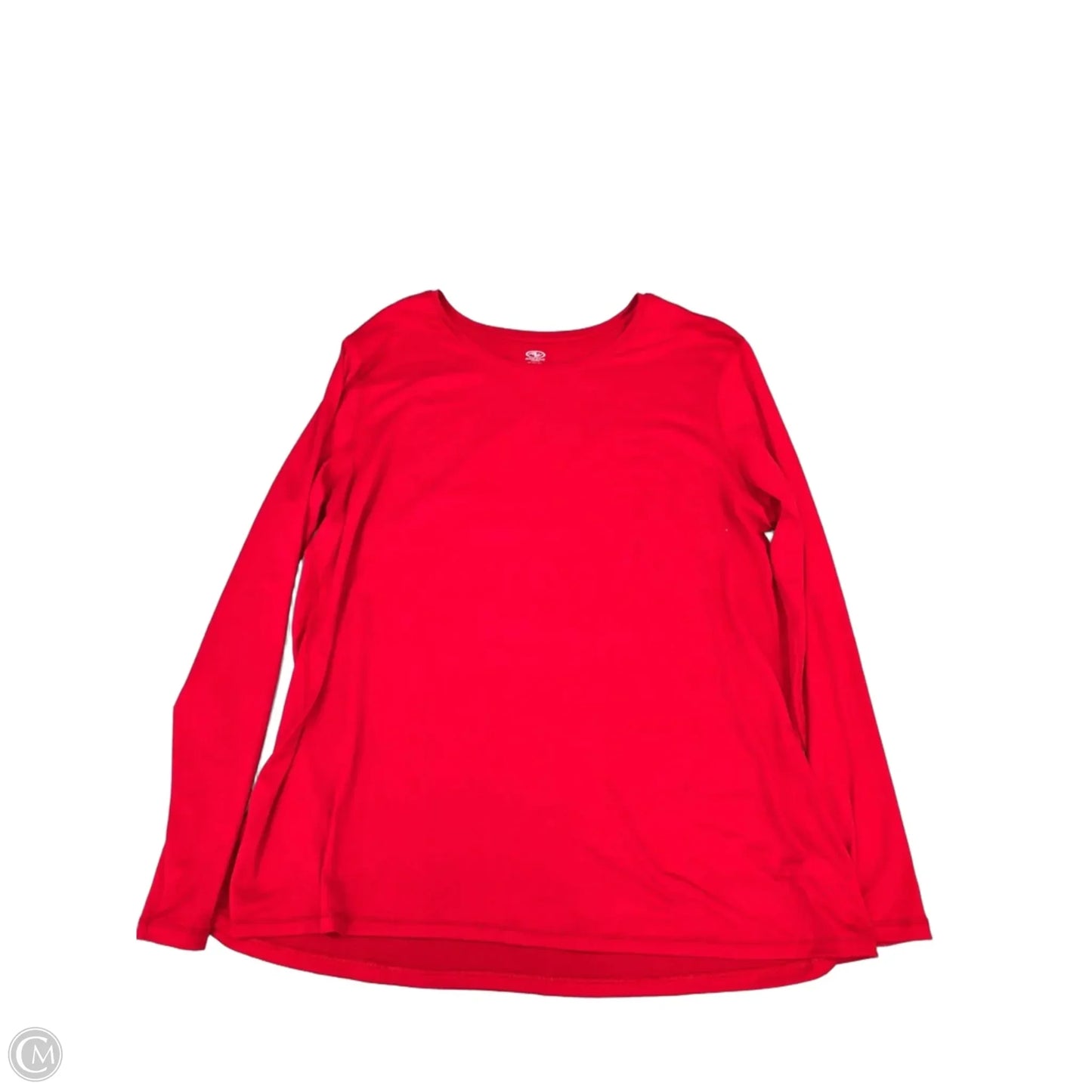 Athletic Top Long Sleeve Collar By Athletic Works In Red, Size: Xxl