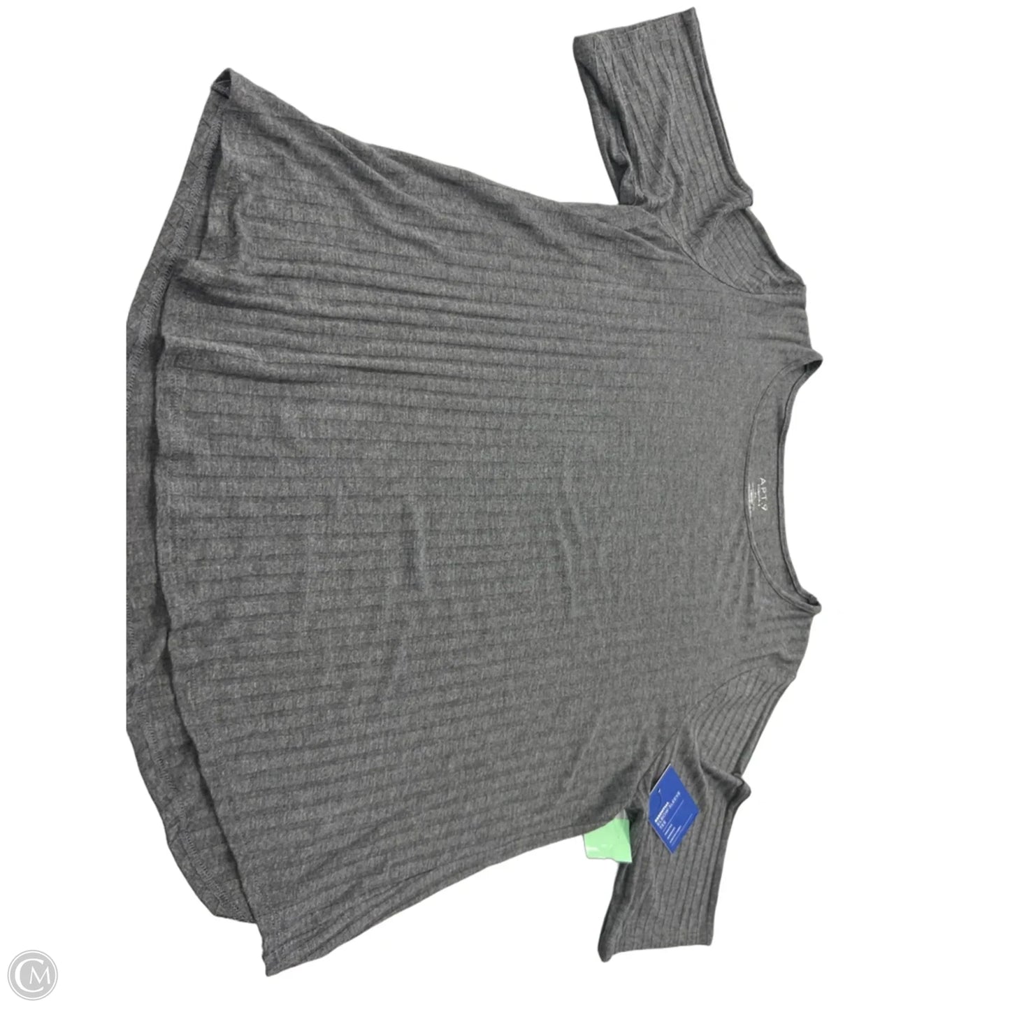 Top Short Sleeve By Apt 9 In Grey, Size: Xl