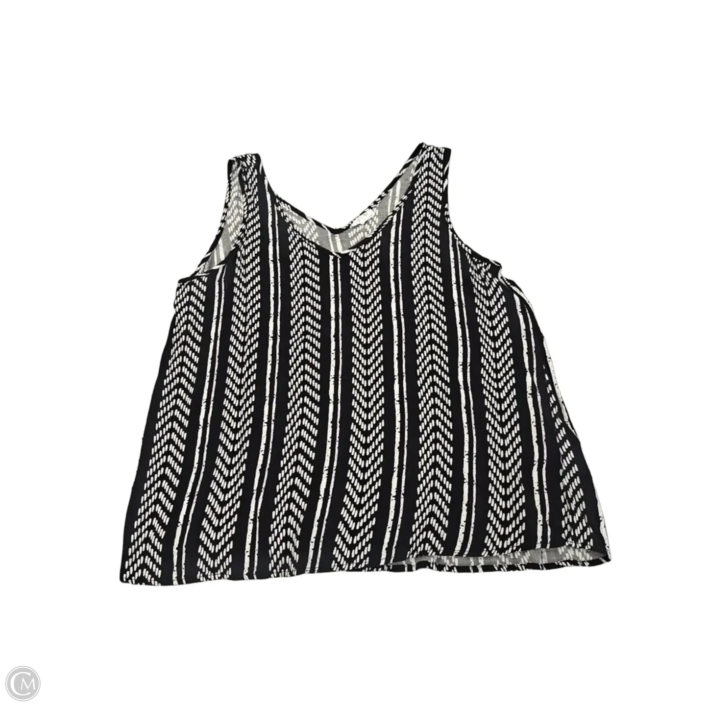 Tank Top By Tribal In Black & White, Size: L