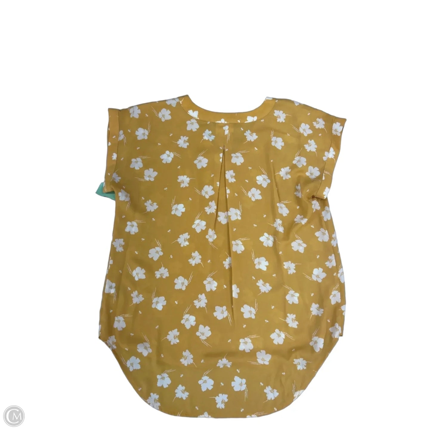 Top Short Sleeve By Simply Vera In Yellow, Size: L