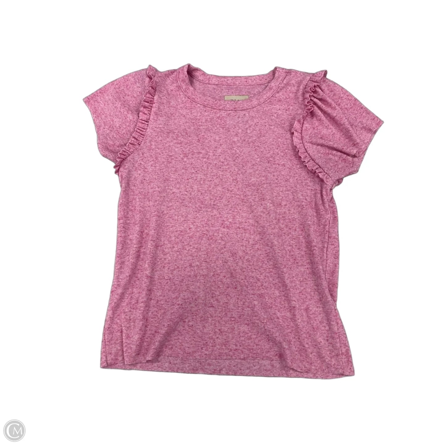 Top Short Sleeve By Cme In Pink, Size: S