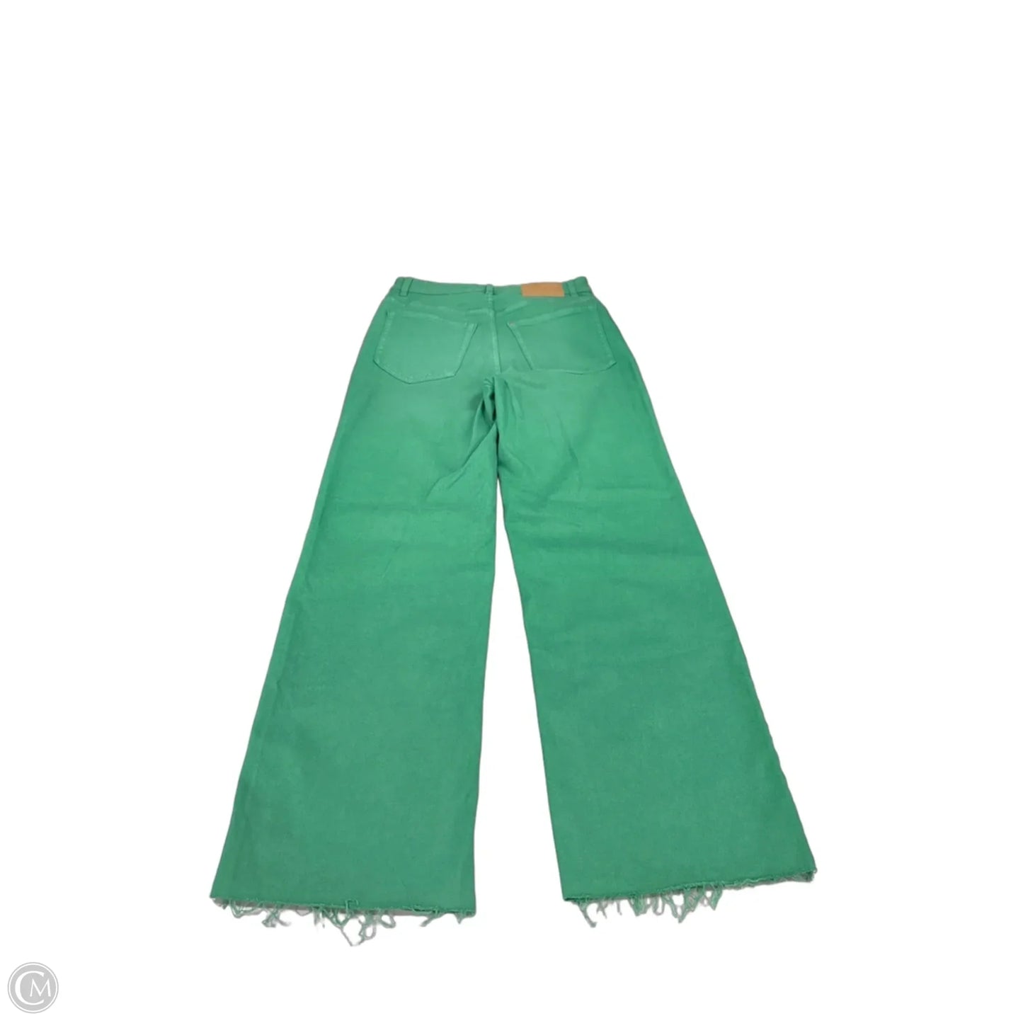 Jeans Wide Leg By H&m In Green, Size: 10