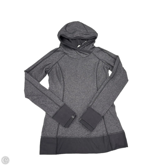 Athletic Top Long Sleeve Hoodie By Lululemon In Grey, Size: 6