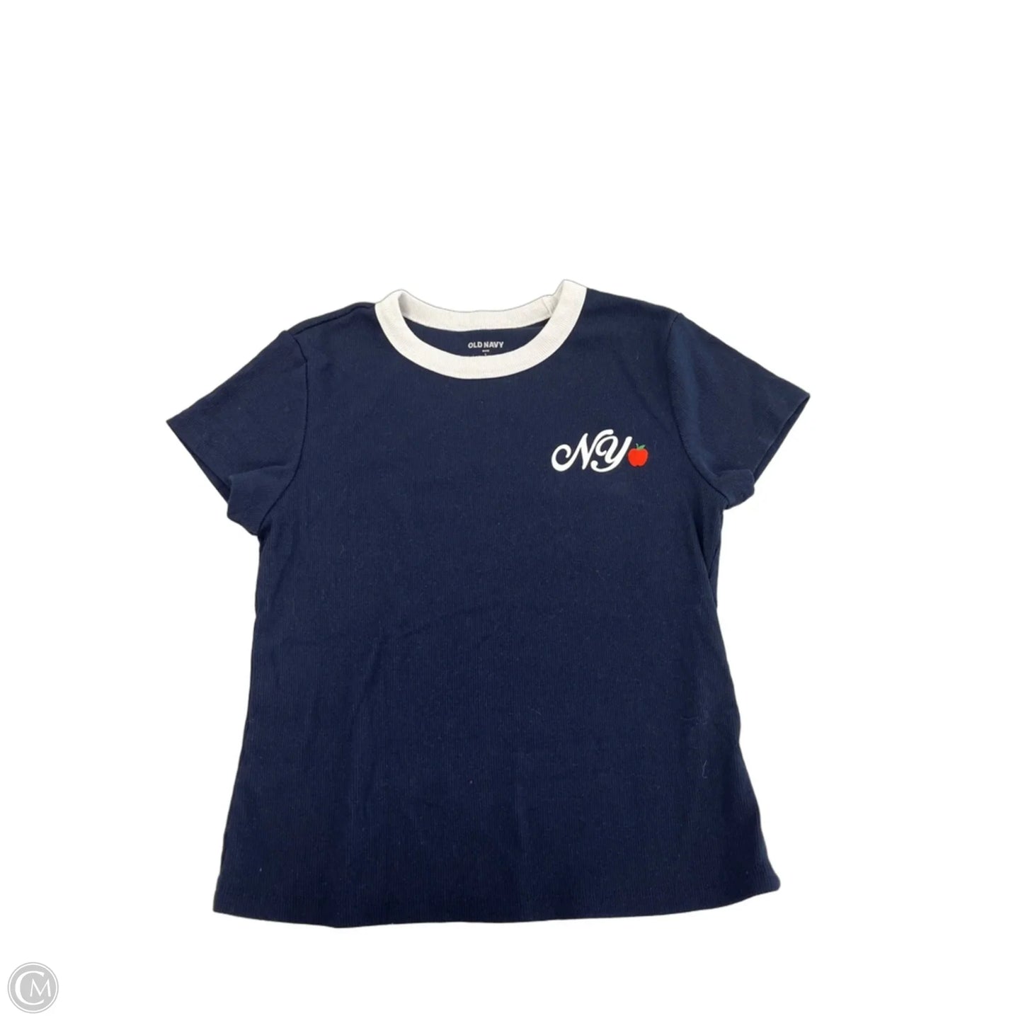 Top Short Sleeve By Old Navy In Navy, Size: L