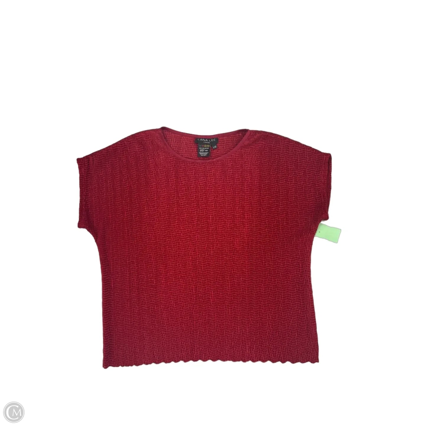 Top Short Sleeve By Cme In Red, Size: L