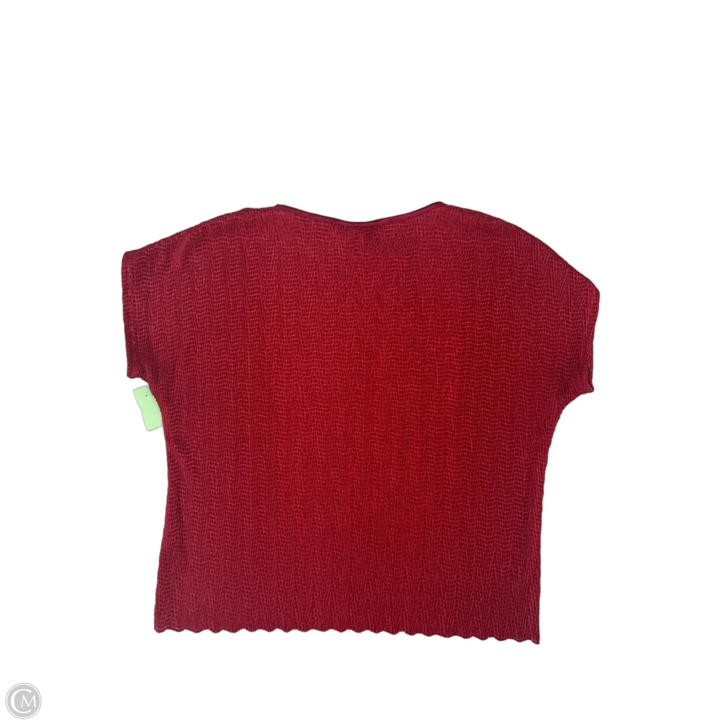 Top Short Sleeve By Cme In Red, Size: L