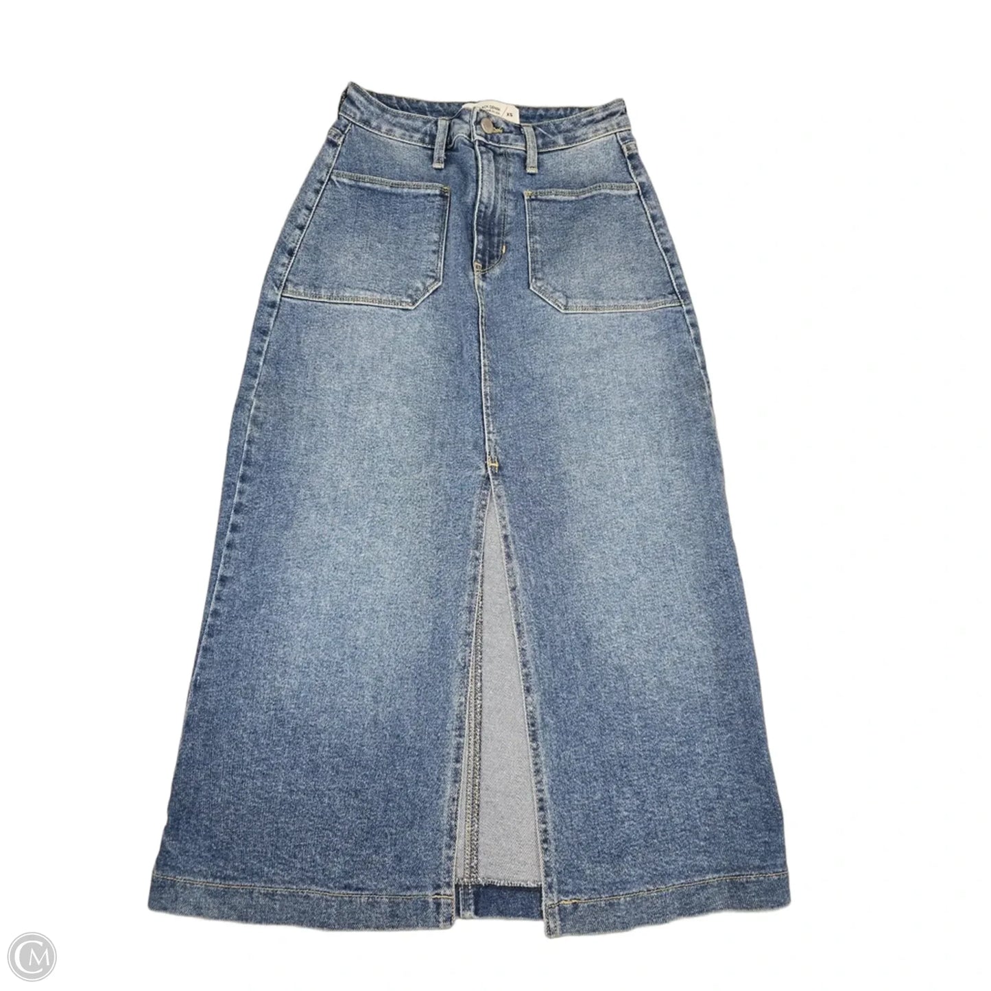 Skirt Maxi By Just Black In Blue Denim, Size: Xs