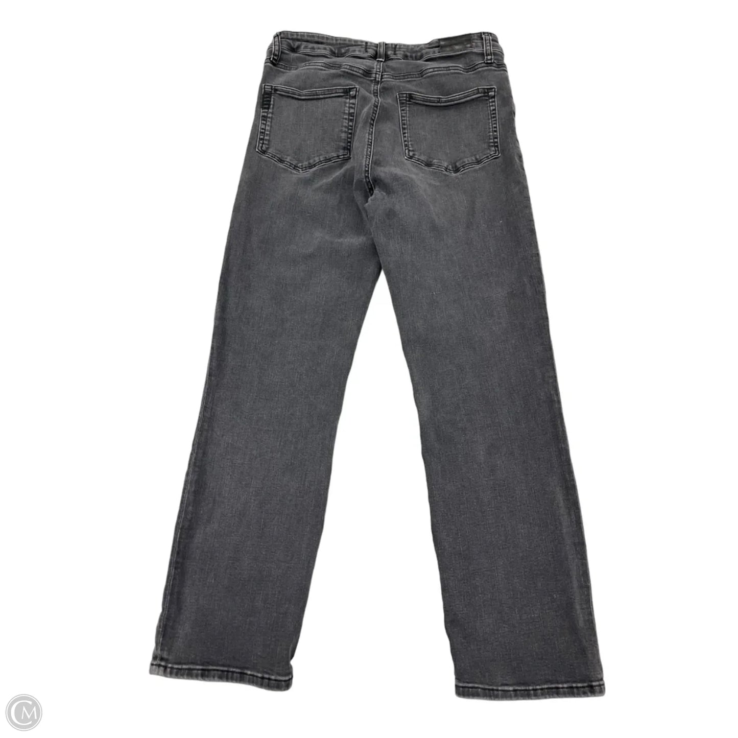 Jeans Straight By Paige In Black Denim, Size: 12