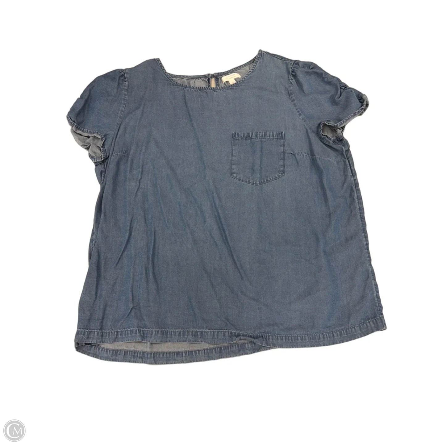 Top Short Sleeve By Lc Lauren Conrad In Blue, Size: Xl