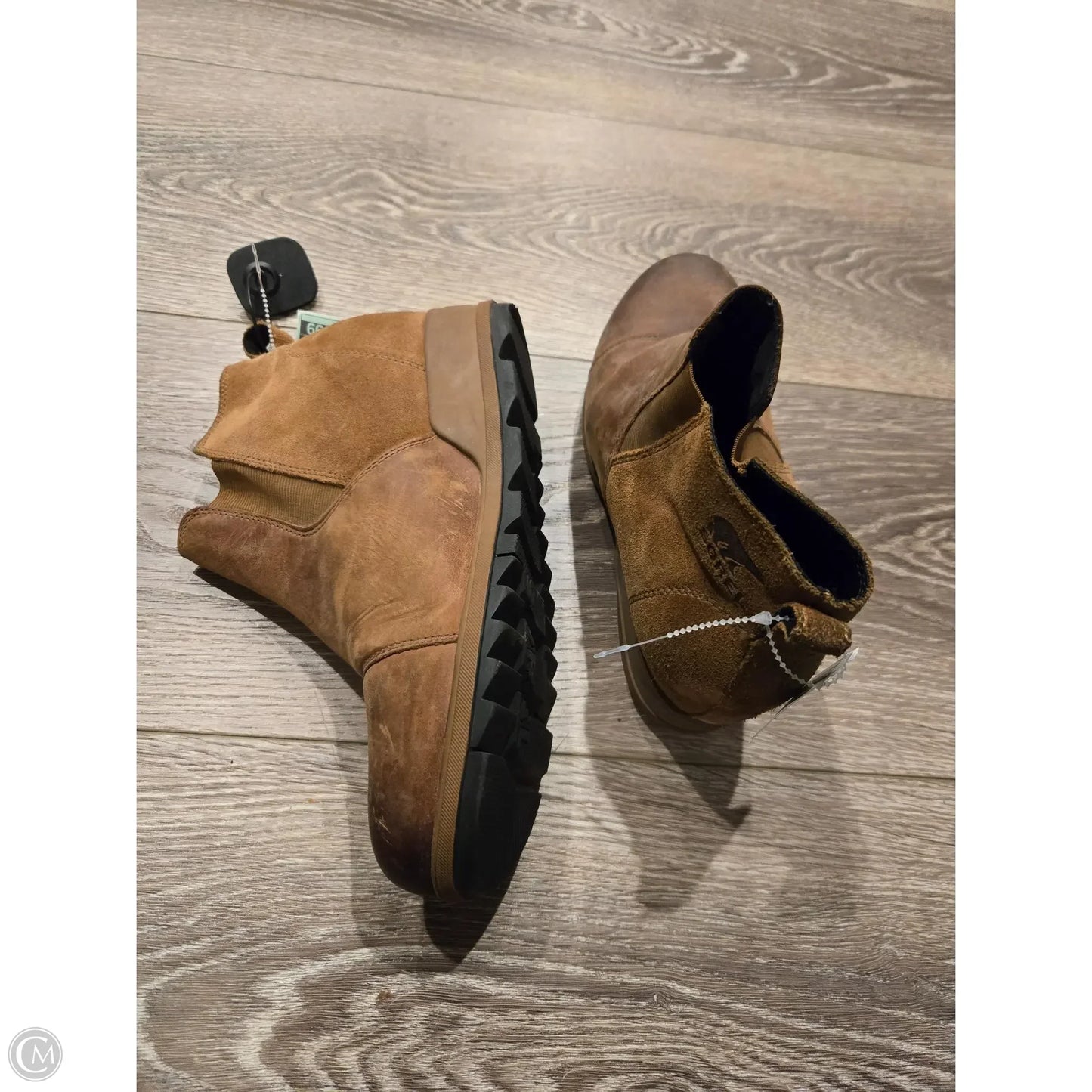 Boots Ankle Heels By Sorel In Brown, Size: 10.5