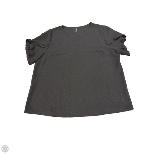 Top Short Sleeve By Prettygarden In Black, Size: Xxl