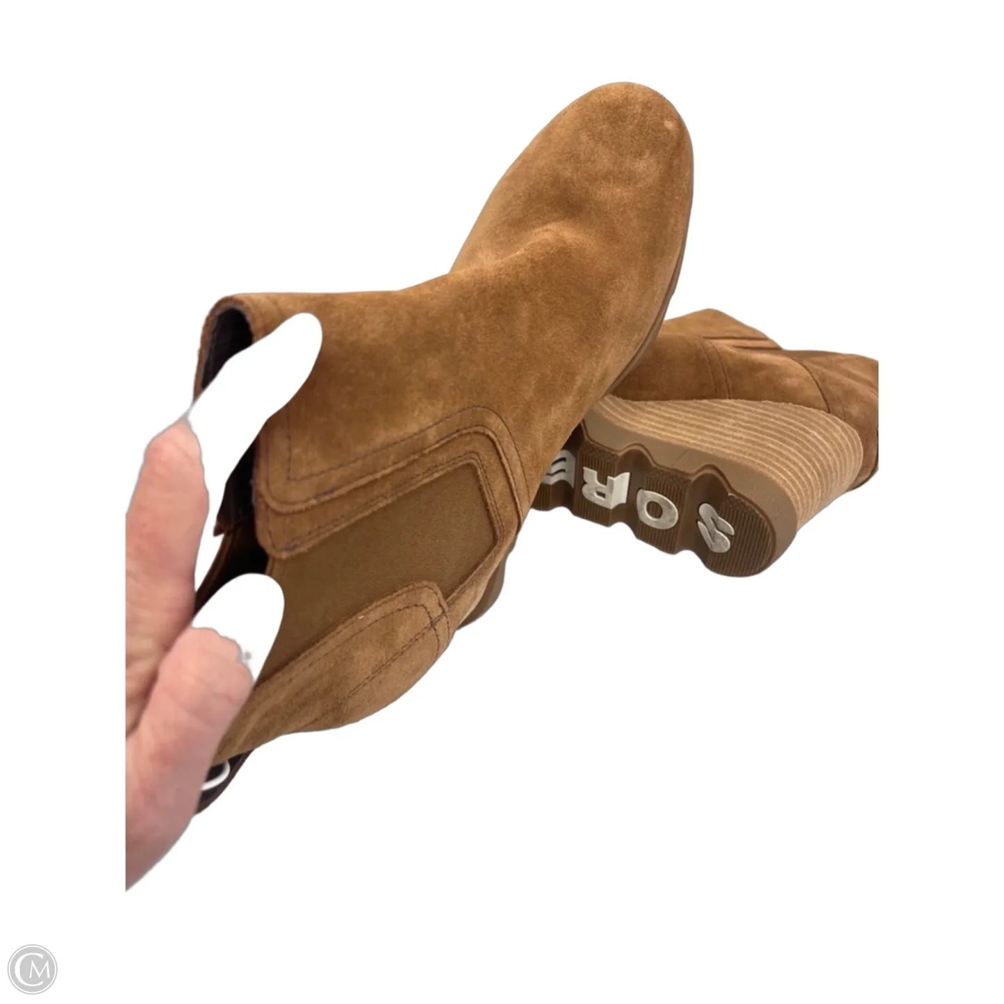 Boots Ankle Heels By Sorel In Tan, Size: 11