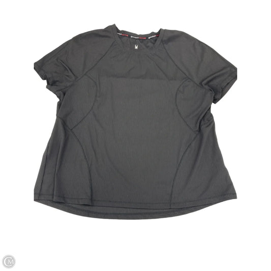 Athletic Top Short Sleeve By Spyder In Black, Size: Xl