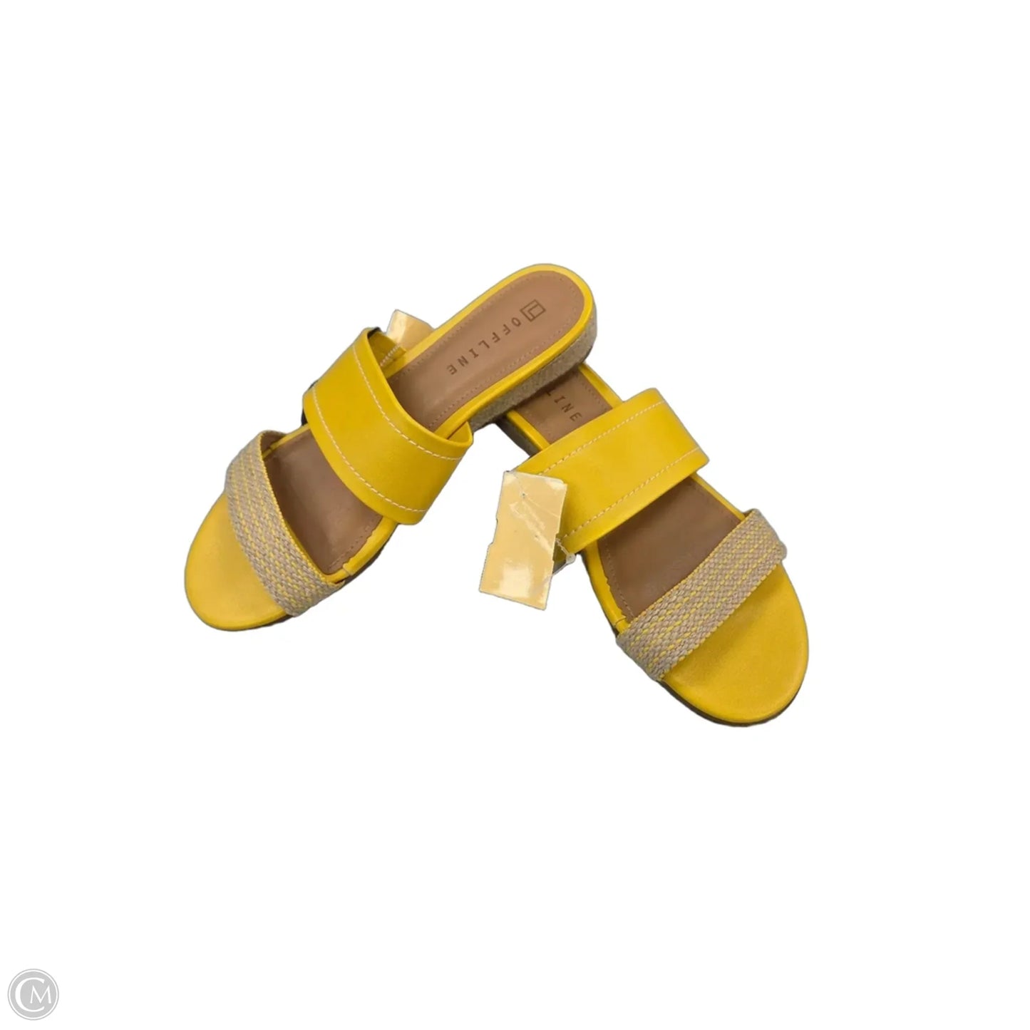 Sandals Flats By Cmc In Yellow, Size: 10