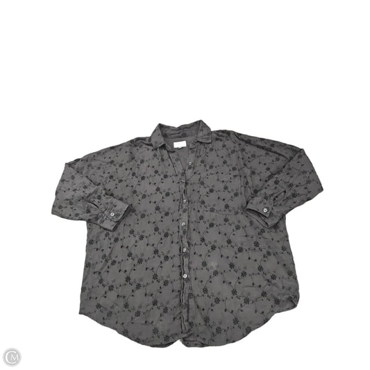 Top Long Sleeve By American Eagle In Grey, Size: S