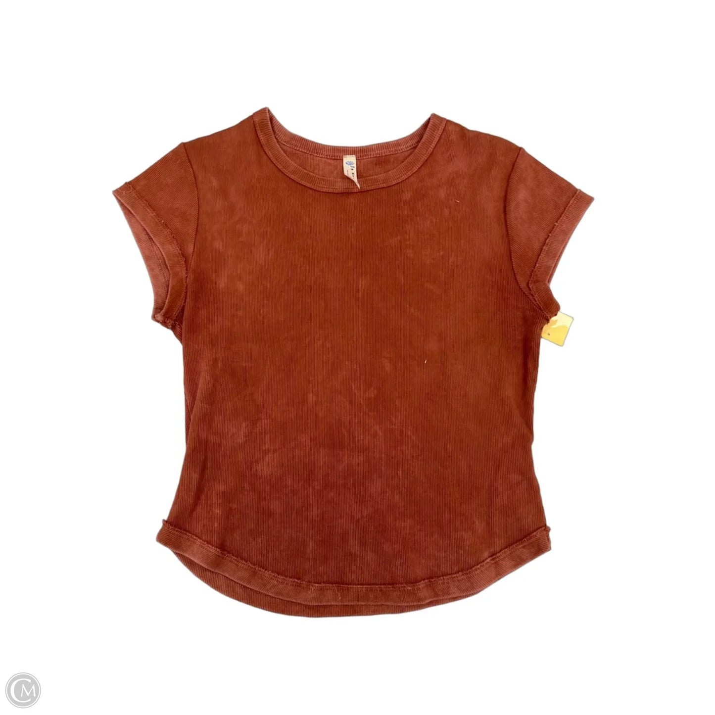 Top Short Sleeve By Free People In Orange, Size: M