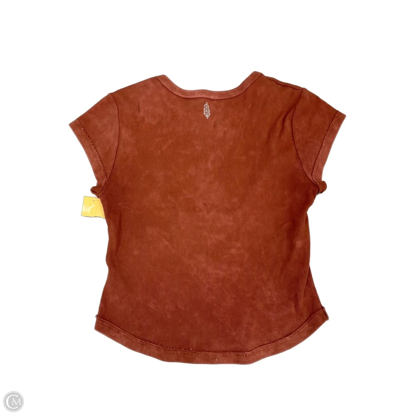 Top Short Sleeve By Free People In Orange, Size: M