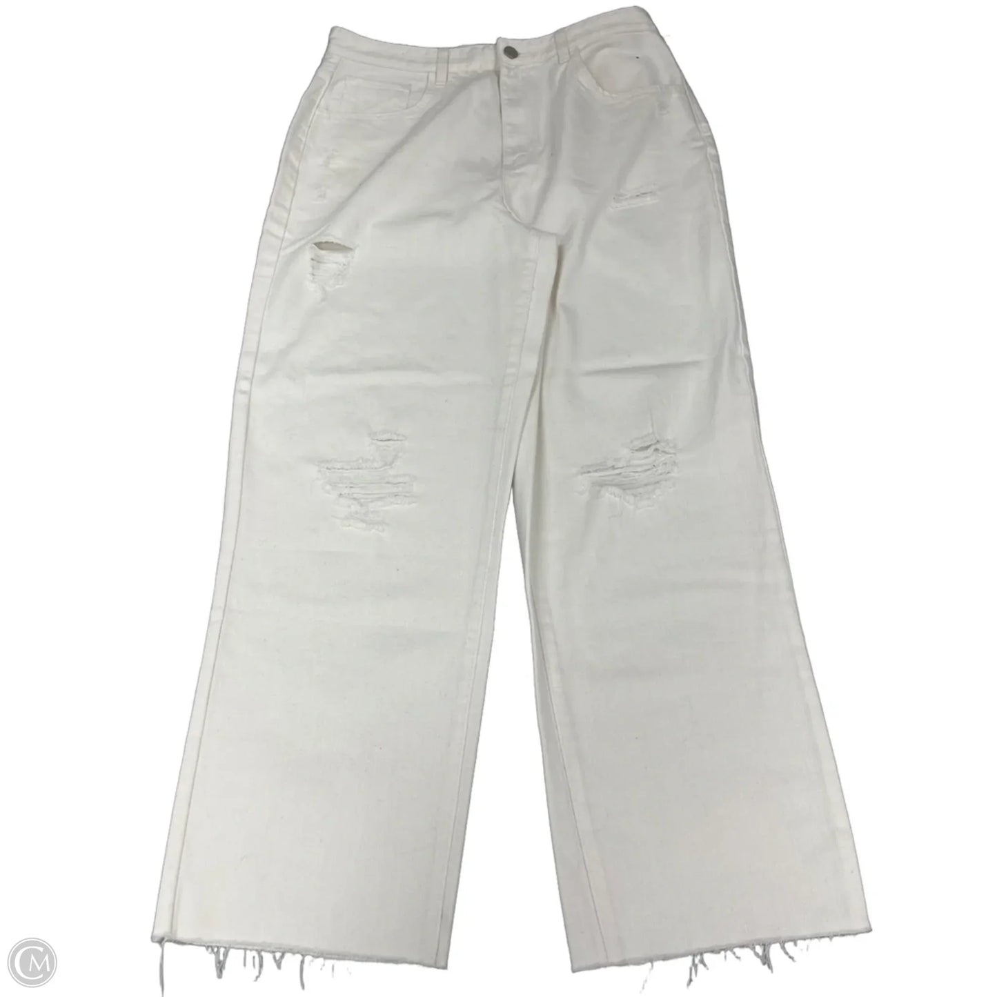 Jeans Straight By Fashion Nova In White, Size: 12