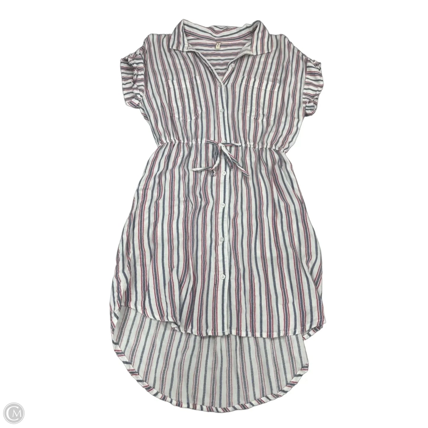 Dress Casual Short By Japna In Blue Red & White, Size: M