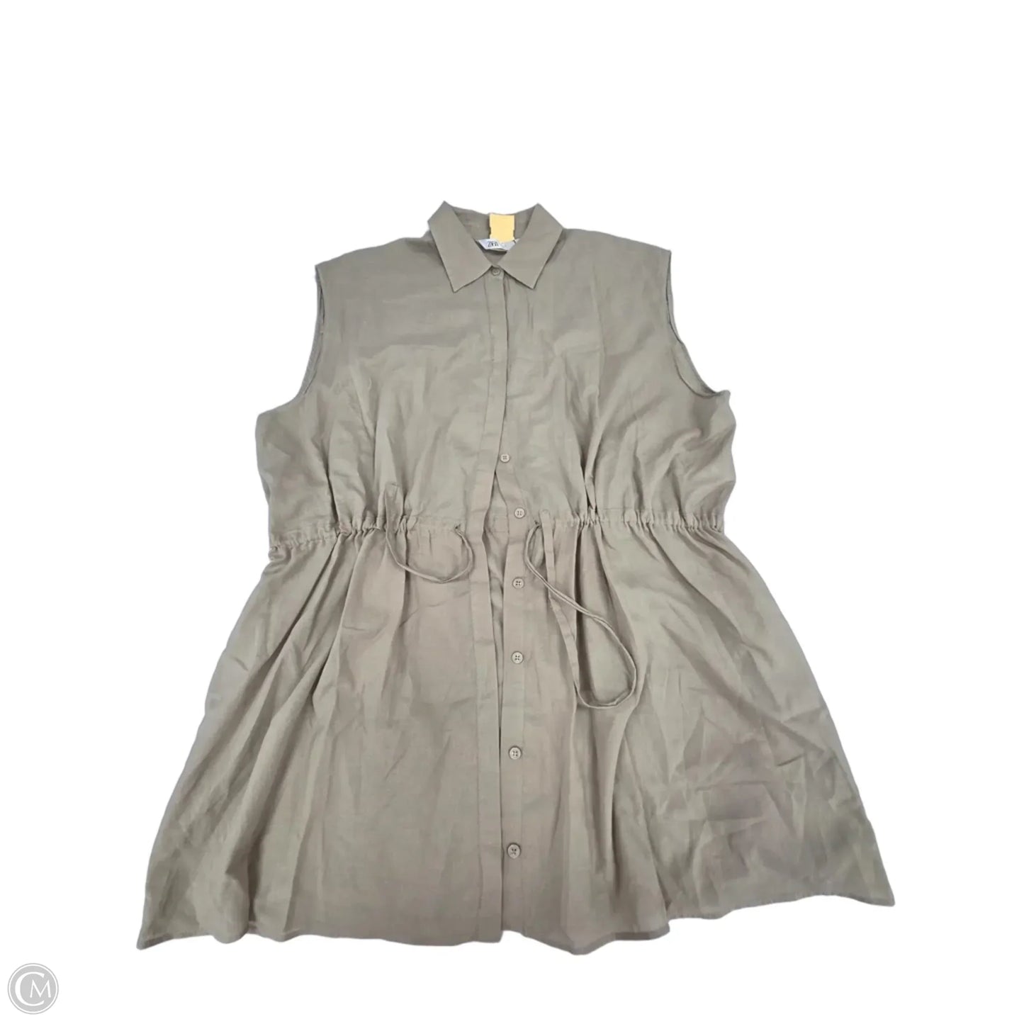 Dress Casual Short By Zara In Beige, Size: M