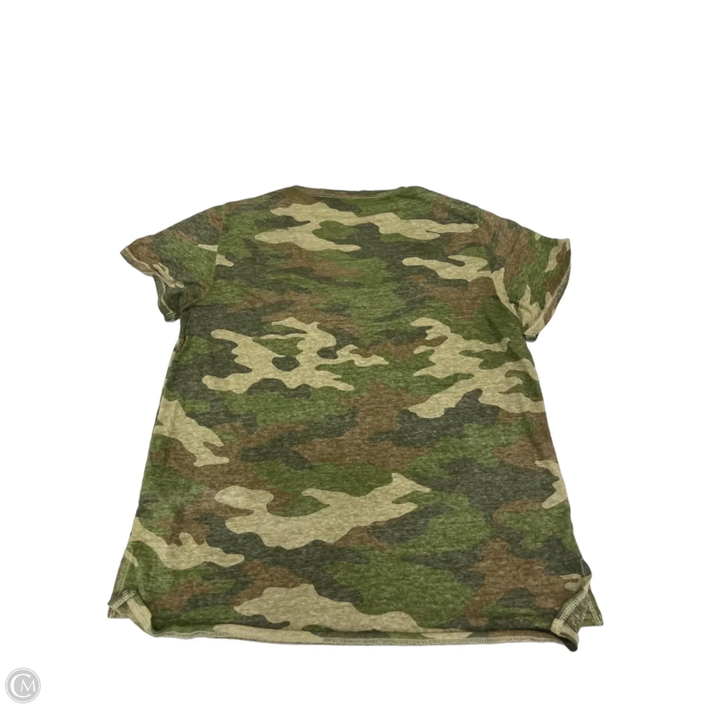 Top Short Sleeve By Lucky Brand In Camouflage Print, Size: M