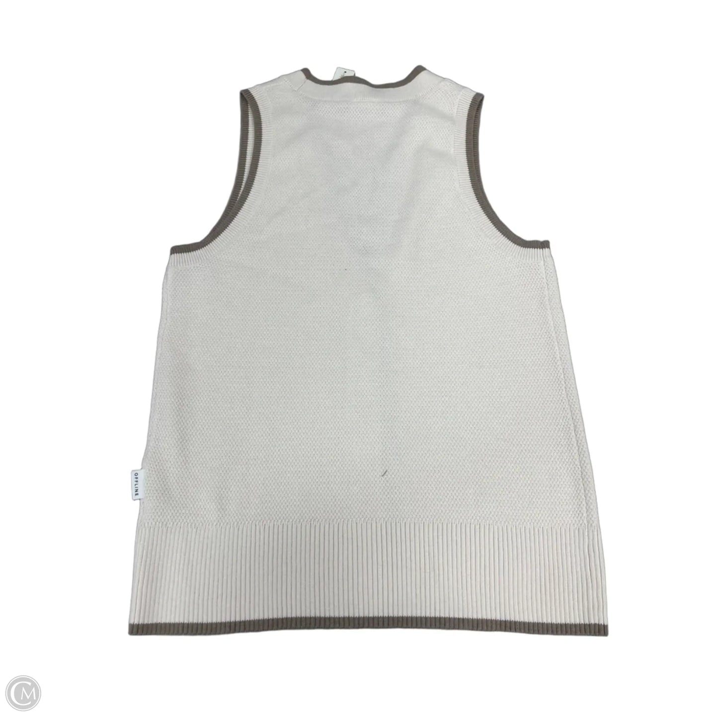 Vest Sweater By Offline In Cream, Size: S
