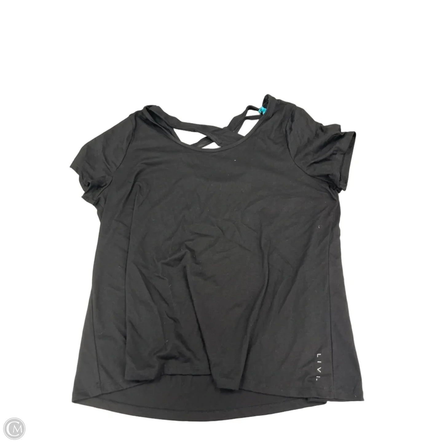 Athletic Top Short Sleeve By Livi Active In Black, Size: 1x
