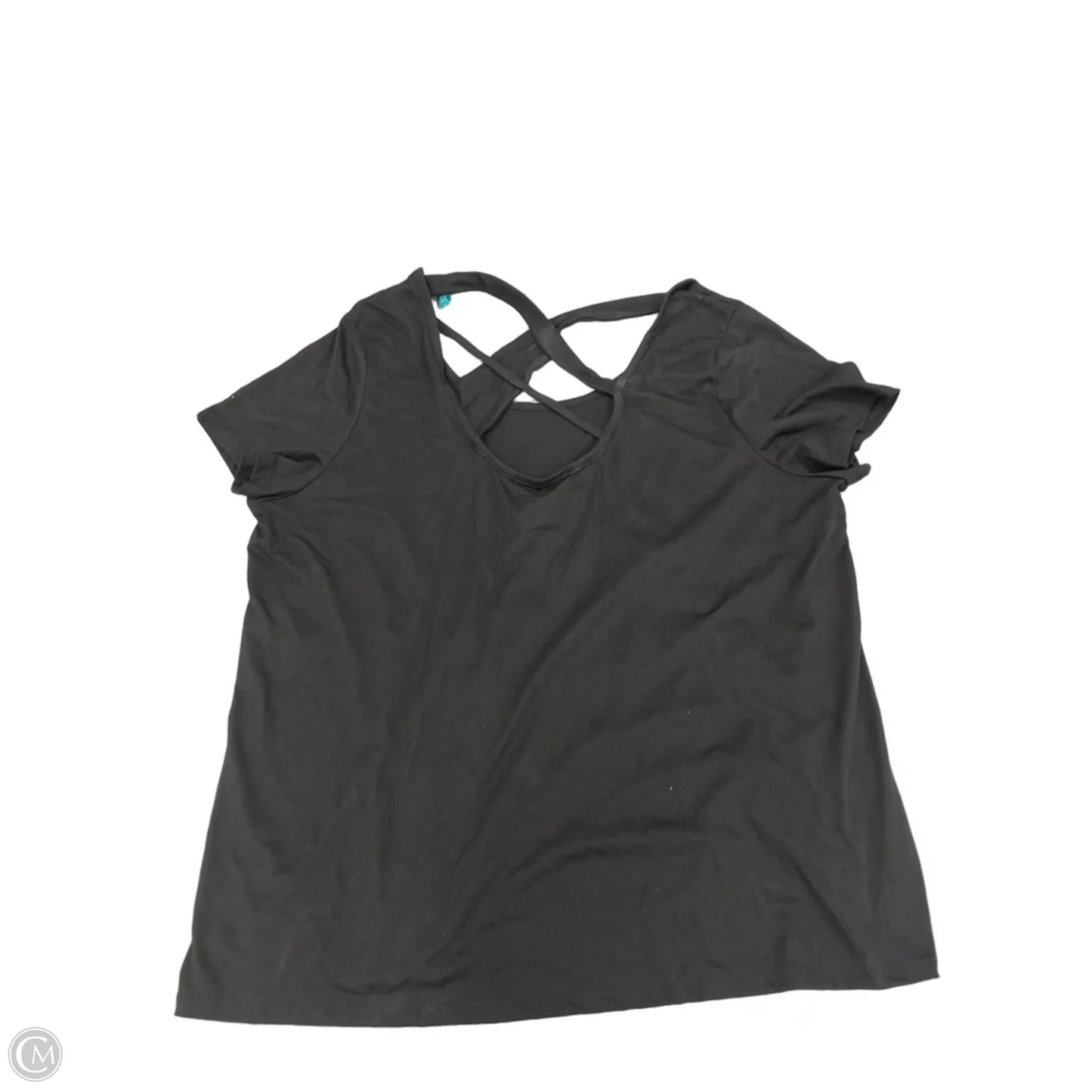 Athletic Top Short Sleeve By Livi Active In Black, Size: 1x