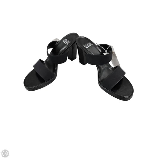 Shoes Heels Block By Nine West In Black, Size: 7.5