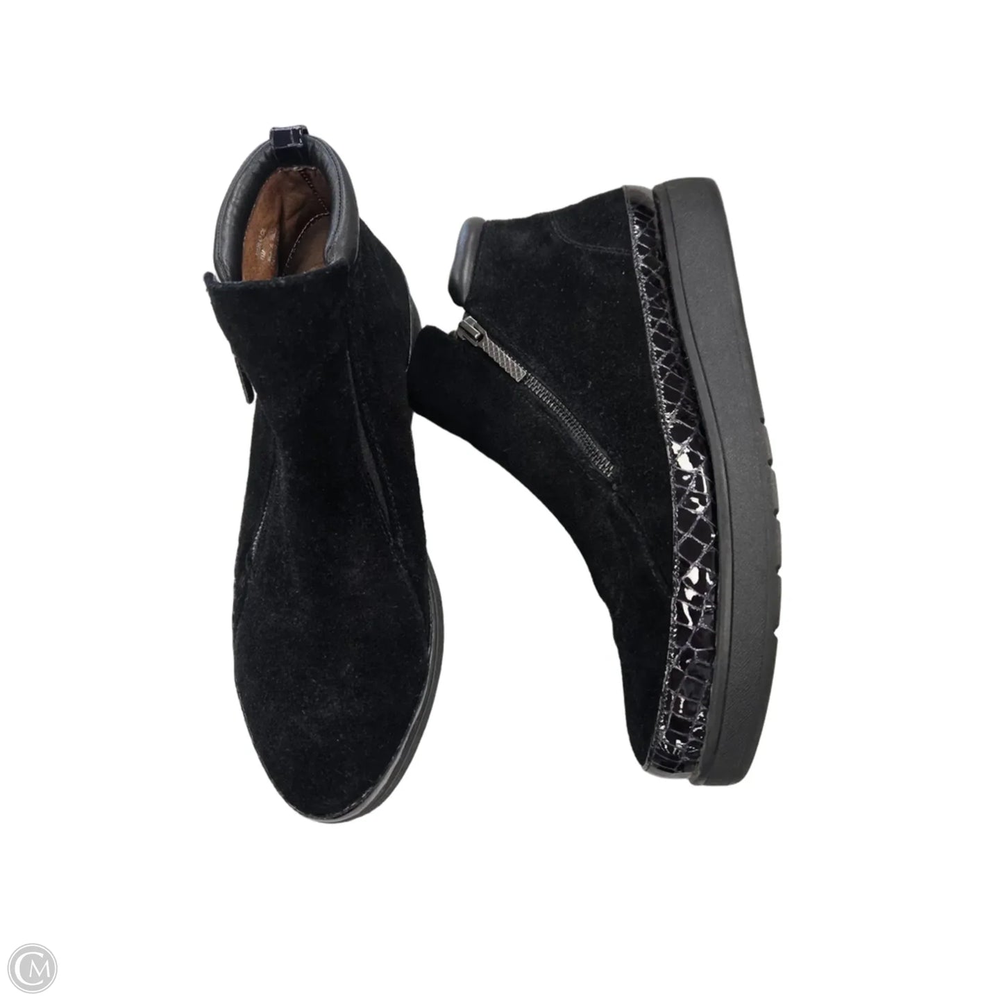 Boots Ankle Flats By Donald Pliner In Black, Size: 11