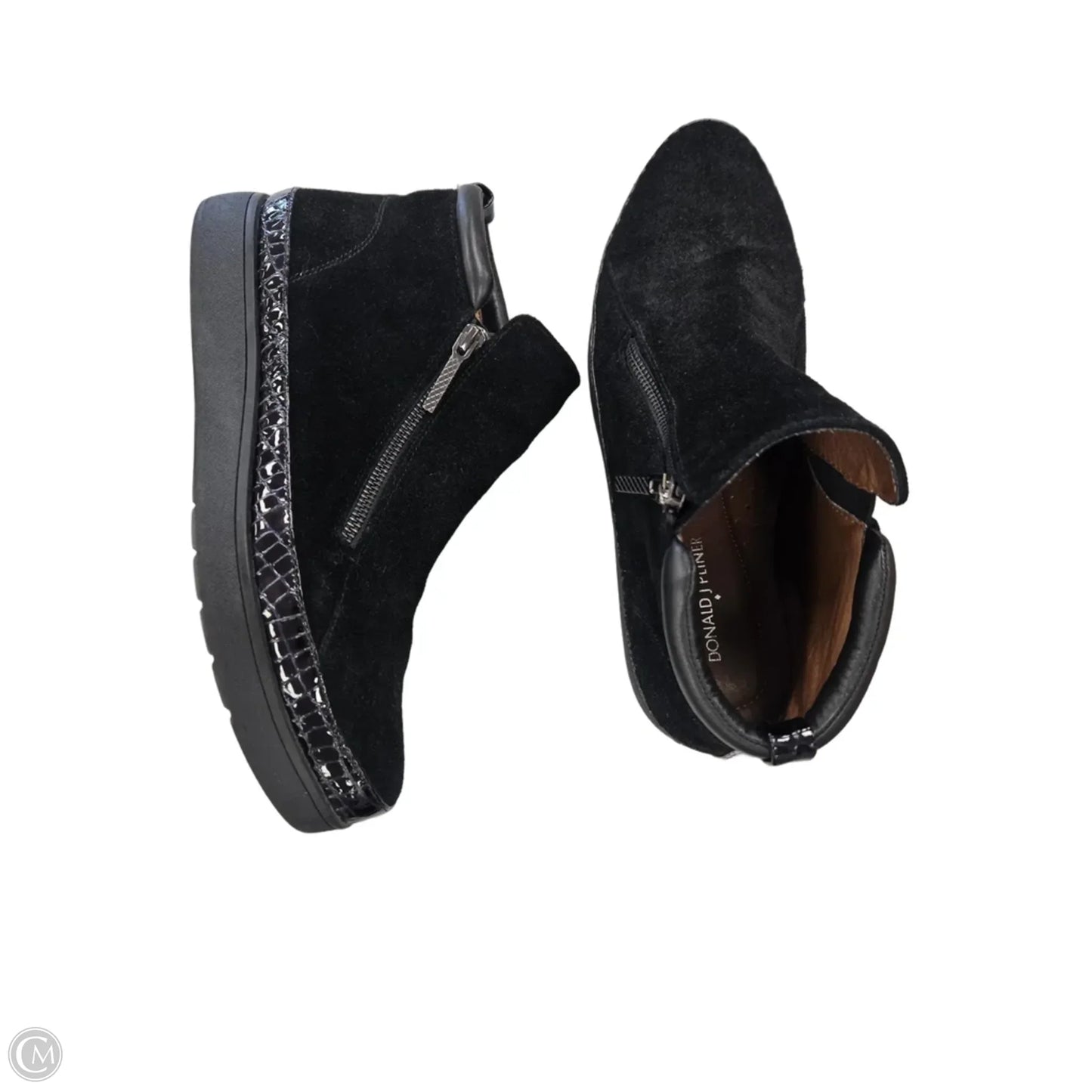 Boots Ankle Flats By Donald Pliner In Black, Size: 11