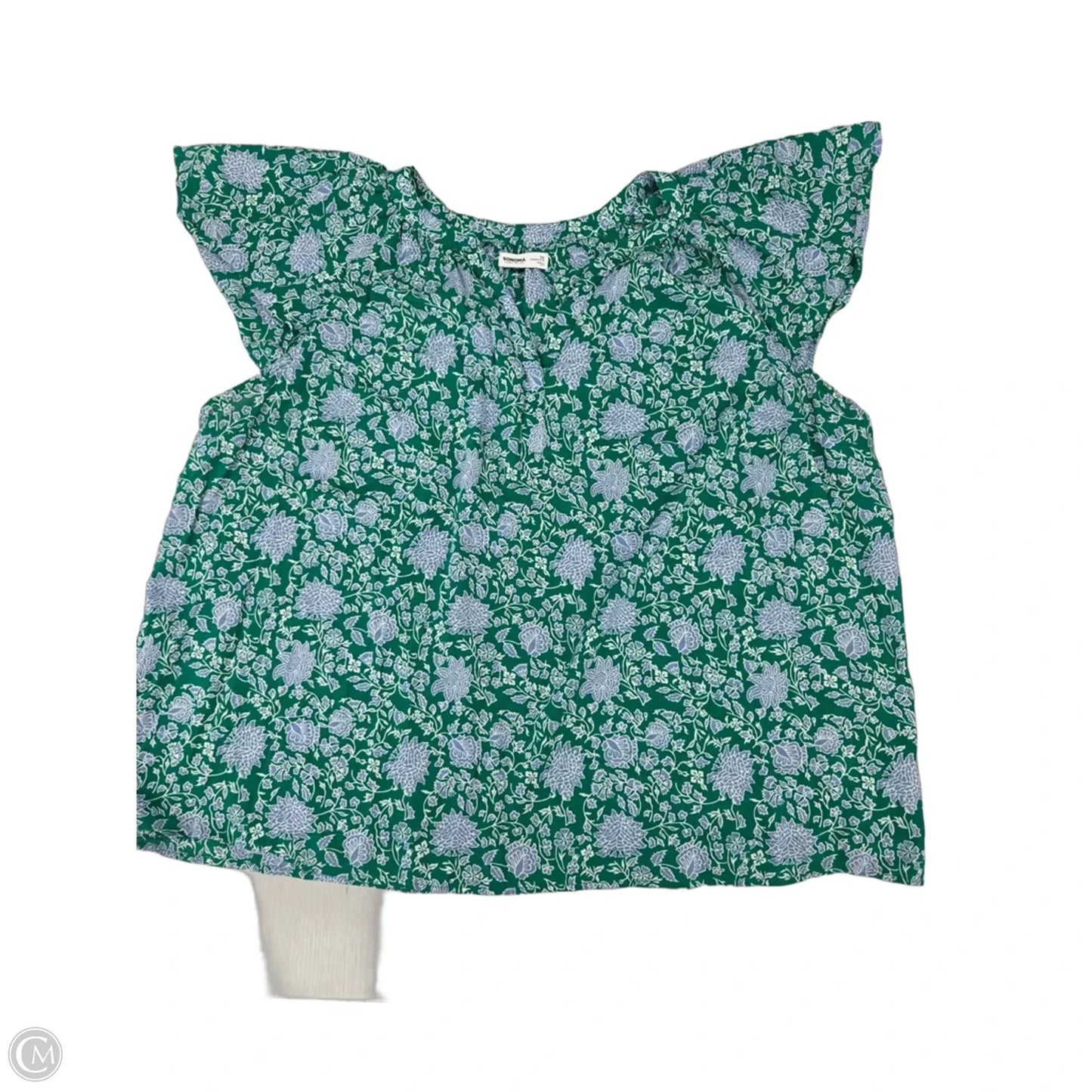 Top Short Sleeve By Sonoma In Floral Print, Size: 3x