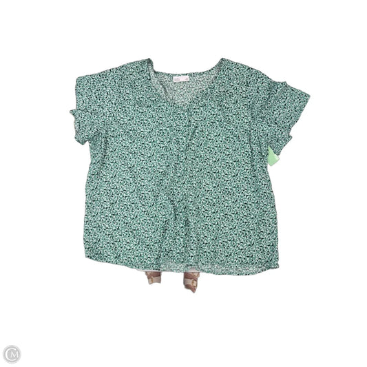 Top Short Sleeve By Croft And Barrow In Green, Size: 2x