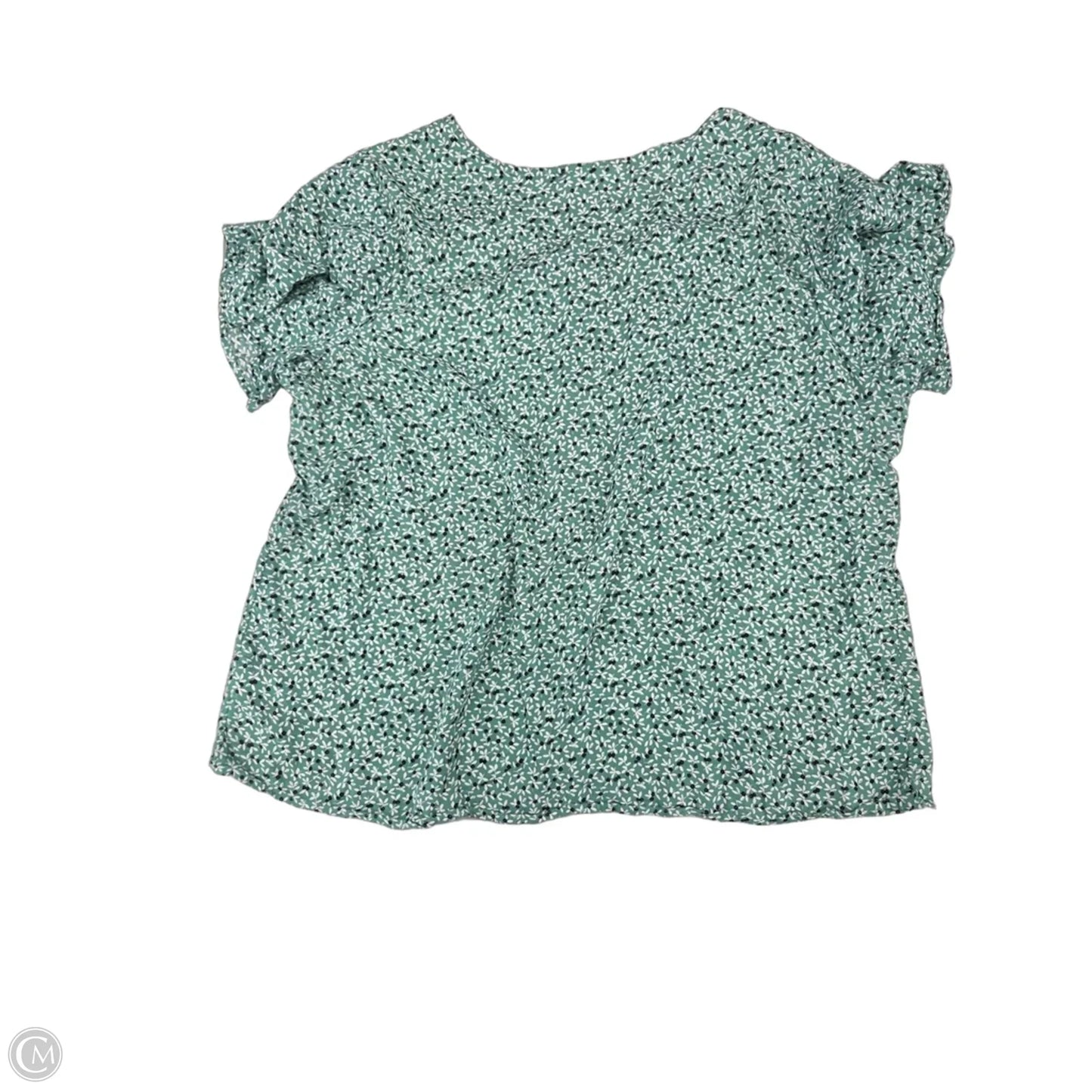 Top Short Sleeve By Croft And Barrow In Green, Size: 2x