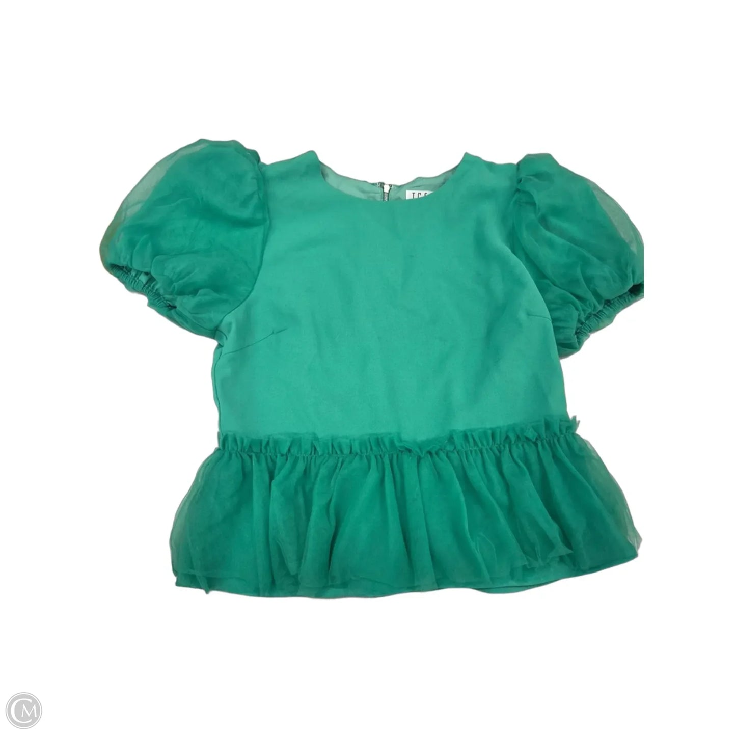 Top Short Sleeve By Tcec In Green, Size: L