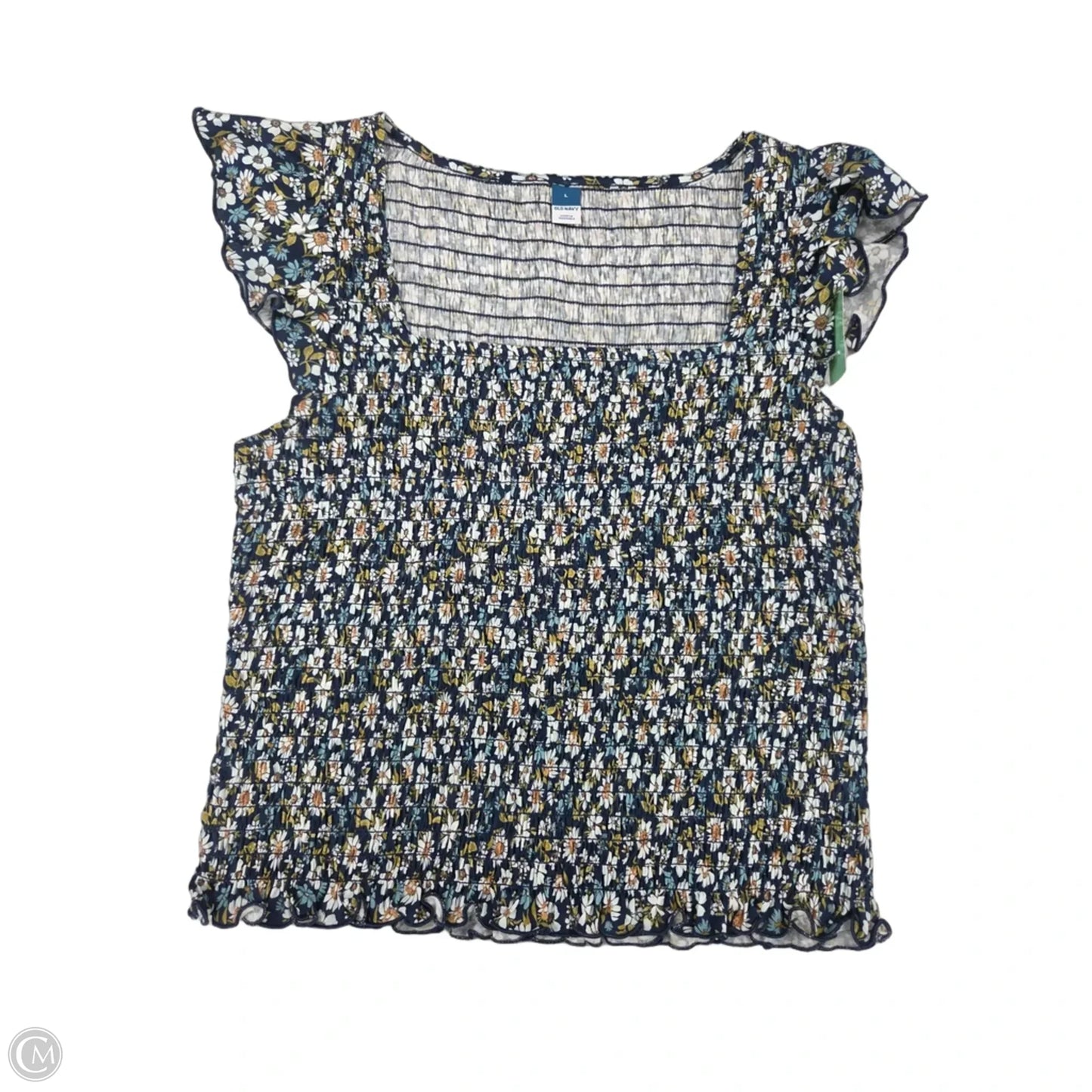 Top Short Sleeve By Old Navy In Floral Print, Size: L