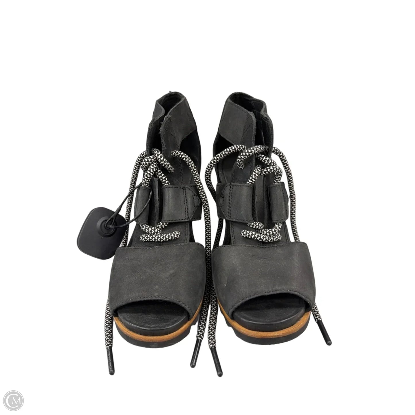 Shoes Heels Wedge By Sorel In Black, Size: 6.5